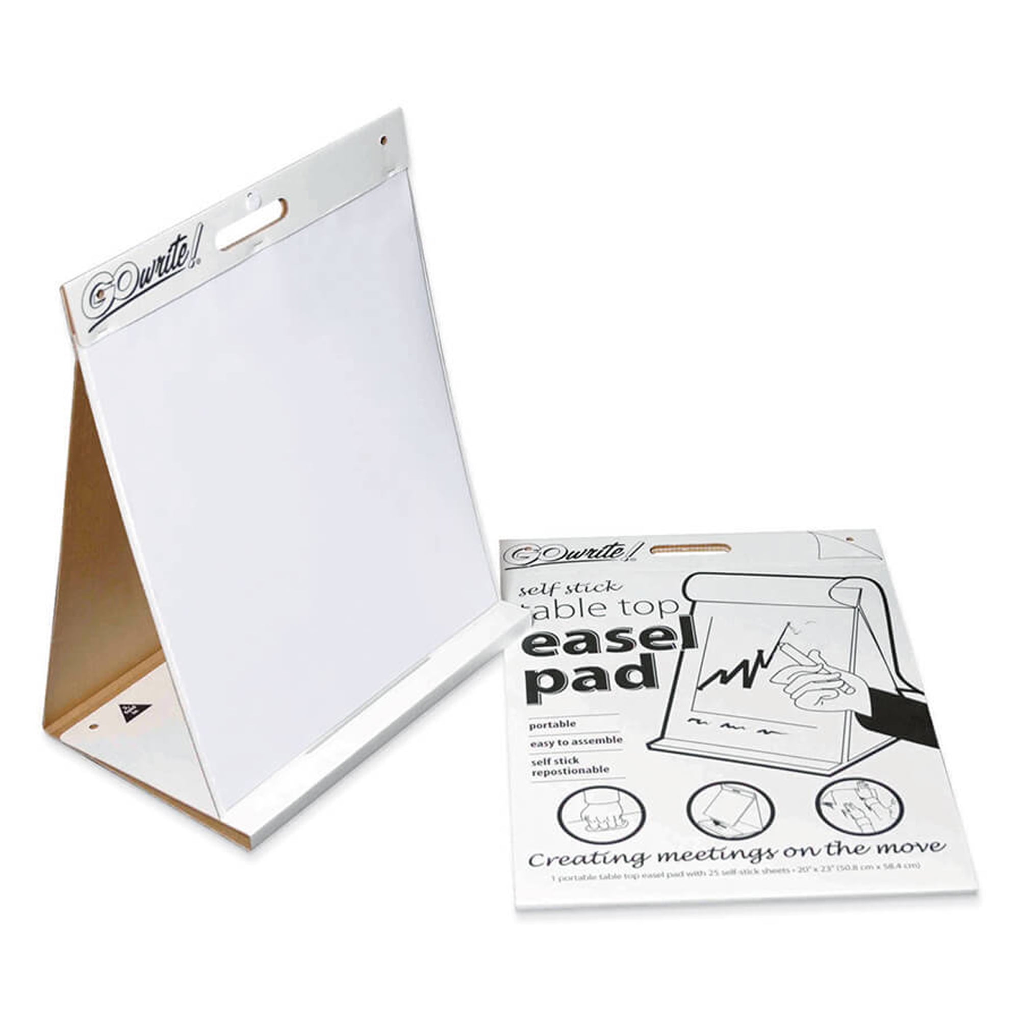 Pacon® GoWrite!® Table Top Easel Pad, SelfStick, 20" x 23", White, 25