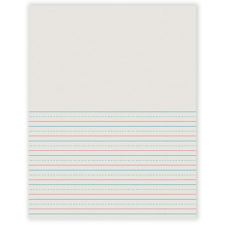 Pacon Newsprint Handwriting Paper, Picture Story, Grade 2, 1/2" x 1/4" x 1/4" Ruled Short, 8-1/2" x 11", 500 Sheets