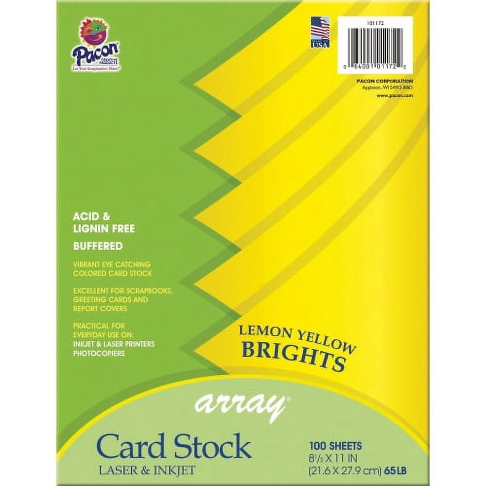 Pacon White Card Stock 8.5x11 40 Sheets