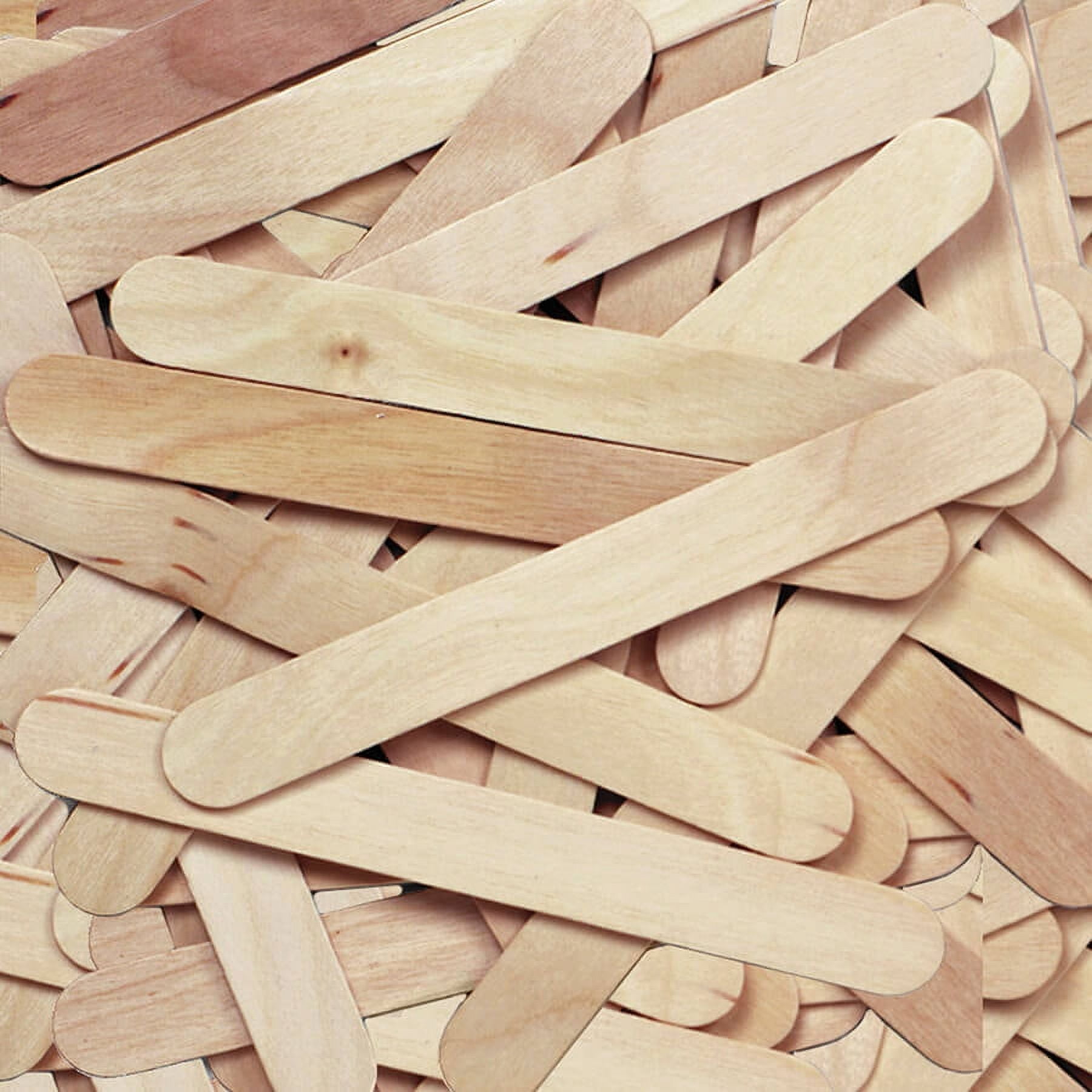  Natural Jumbo Wood Craft Sticks 6 Length (500) : Arts