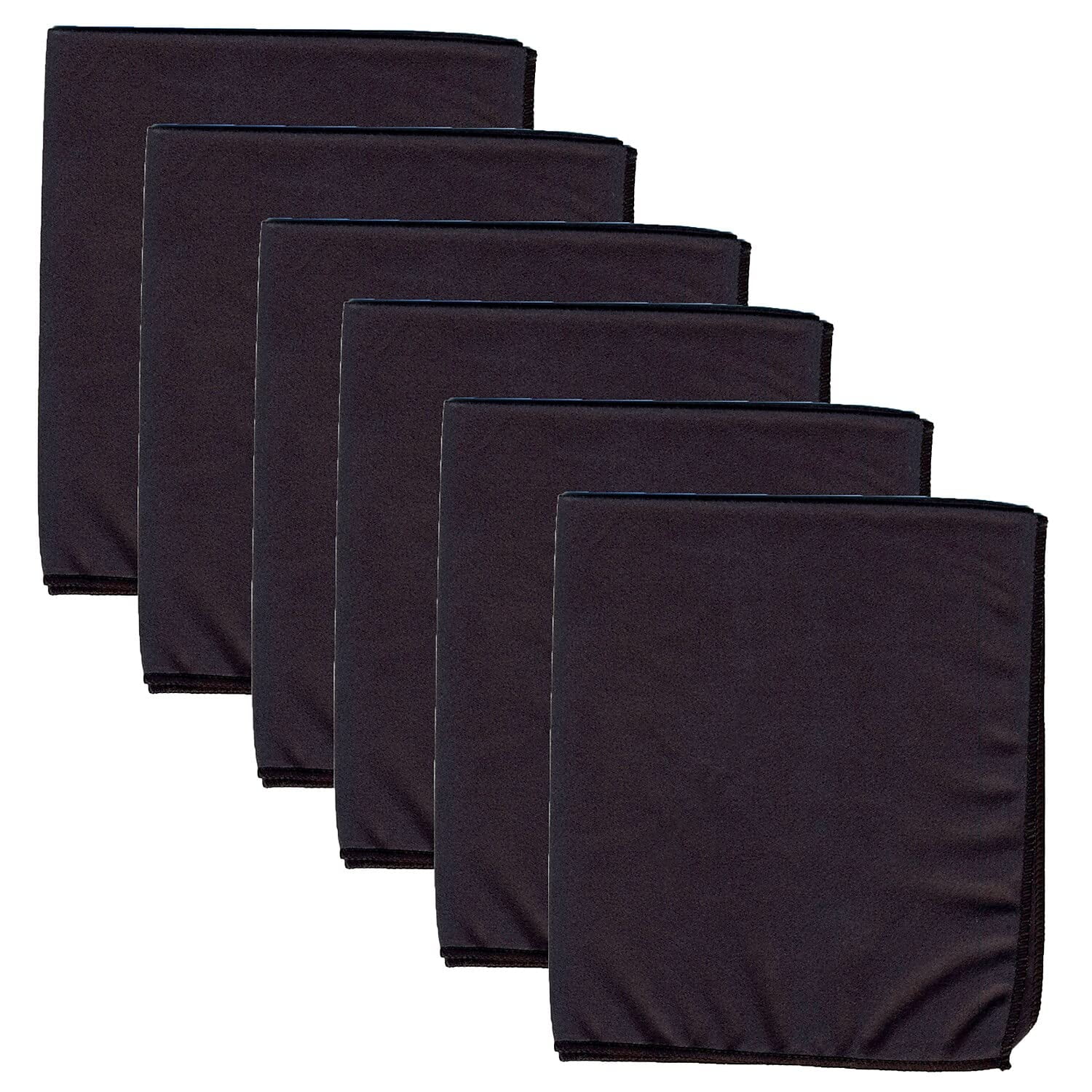 Pacon Microfiber Dry Erase Cloth, Black, 12" x 14", Pack of 6