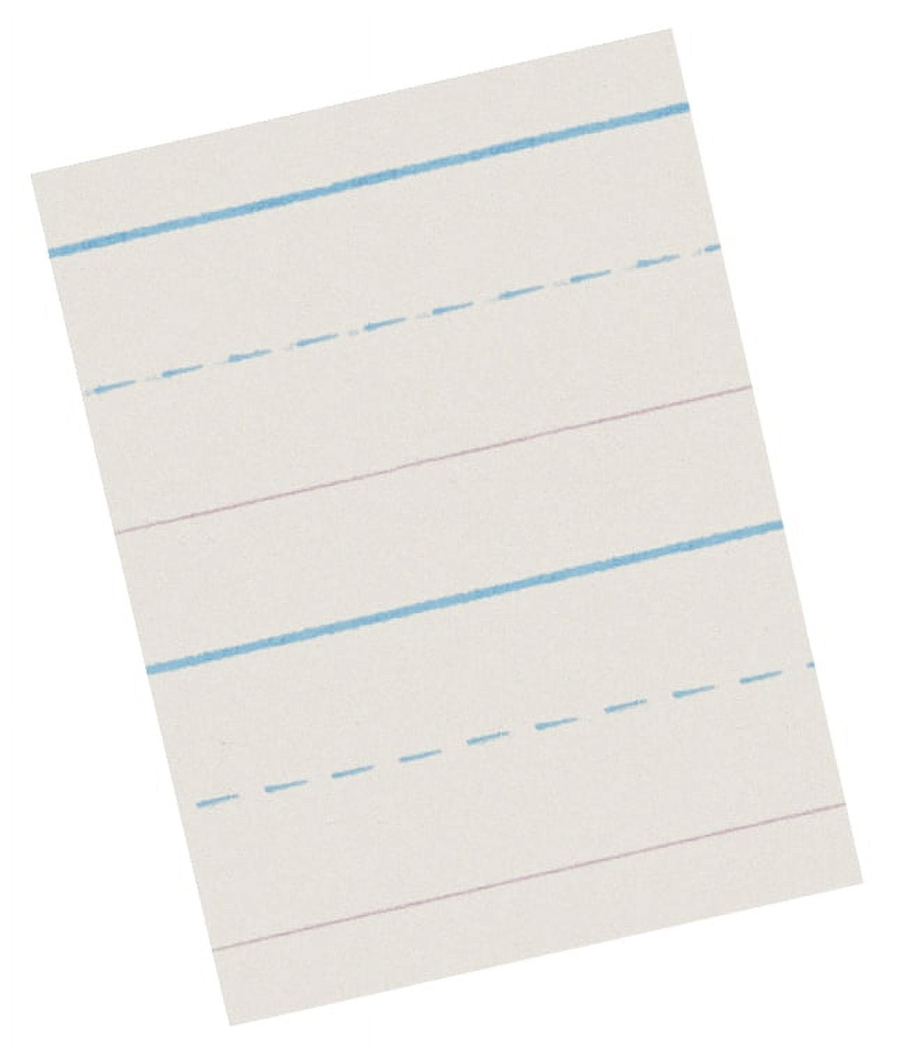 Pacon MultiProgram Handwriting Paper White, 30 lb, 5/8" Long Rule, Two
