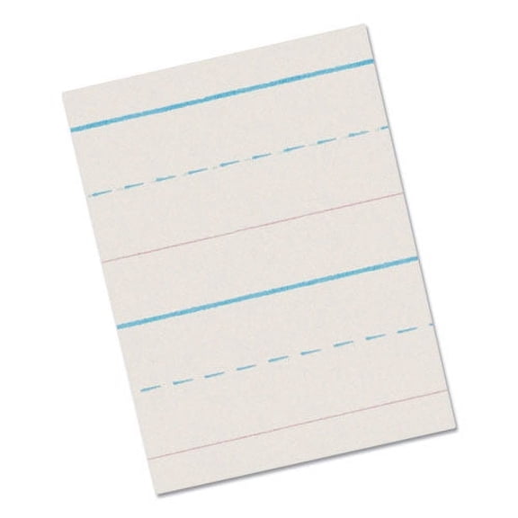 Pacon Multi-Program Handwriting Paper White, 30 lb, 5/8" Long Rule, Two-Sided, 8.5 x 11, 500/pack | Bundle of 2 Packs
