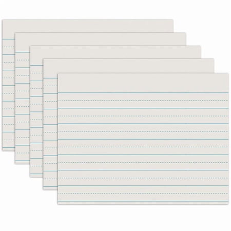 Pacon Newsprint Handwriting Paper, Alternate Dotted, Grade 1, 1" x 1/2" Ruled Long, 11" x 8-1/2", 500 Sheets Per Pack, 5 Packs