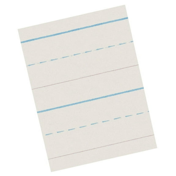 Pacon Newsprint Handwriting Paper, Skip-A-Line, Grade 1, 1/2" x 1/4" x 1/4" Ruled Long, 11" x 8-1/2", 500 Sheets