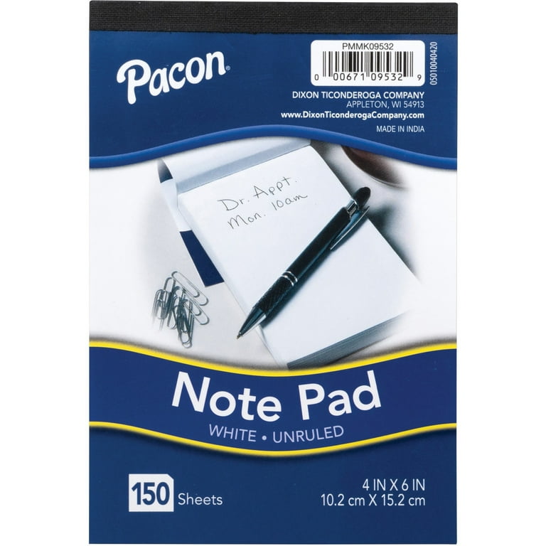 Pacon Note Pad - 4 Pacon Note Pad - 4