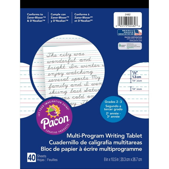 Pacon, PAC2482, Multi-program Handwriting Tablet, 40 / Each