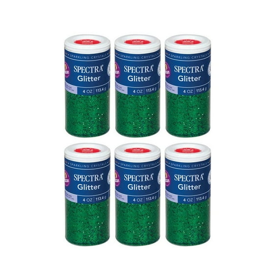 Spectra Glitter Green 4 oz./Jar 6 Jars (PAC91660-6)