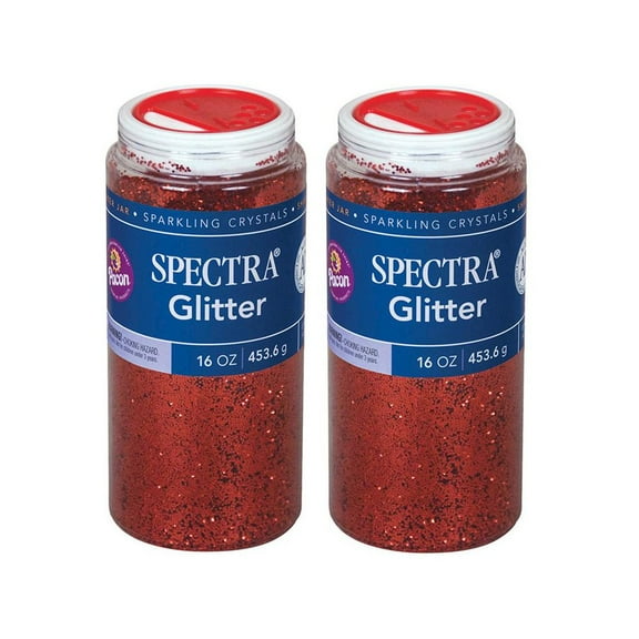 Pacon PAC91740-2 1 lbs Spectra Glitter, Red - 2 Each