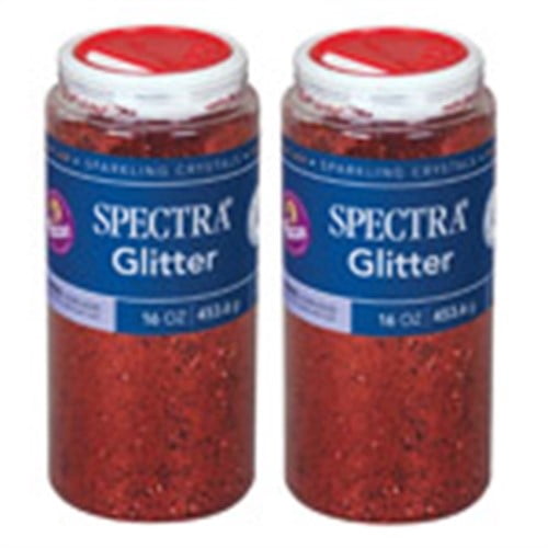 Pacon PAC91740-2 1 lbs Spectra Glitter, Red - 2 Each