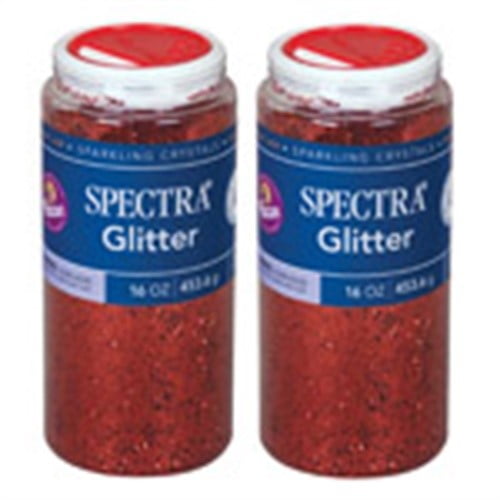 Pacon PAC91740-2 1 lbs Spectra Glitter, Red - 2 Each