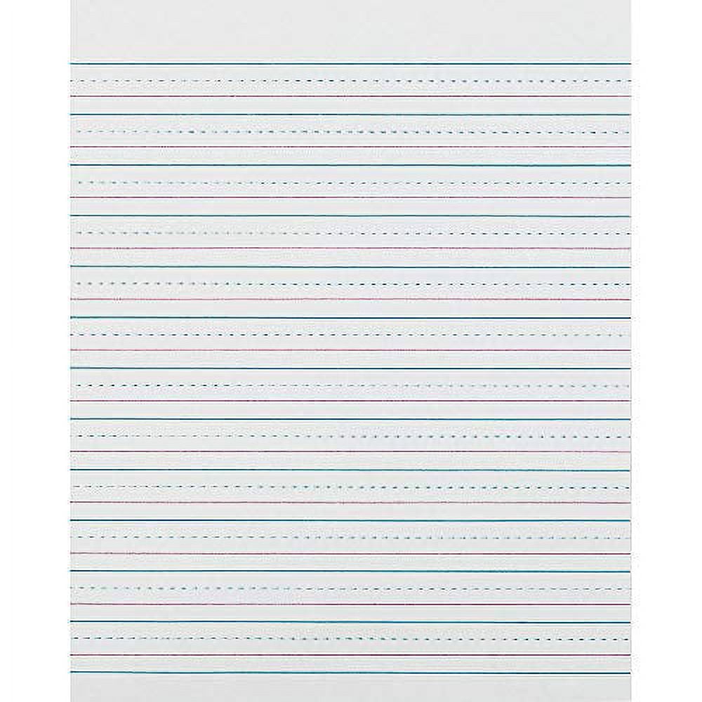 Pacon PACZP2413 ZanerBloser Sulphite Handwriting Paper, Dotted Midline, Grade 2, 1/2" x 1/4" x