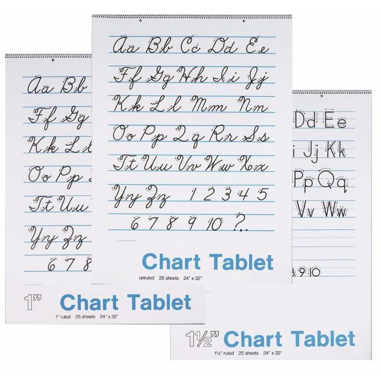 Pacon Pacon Chart Tablet Assortment, 24 x 32 in., White, 25 Sheets Each