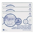 thumbnail image 1 of Pacon Picture Story Chart Tablet, White, Ruled Long, 1-1/2" Ruled, 24" x 16", 25 Sheets, Pack of 3, 1 of 3