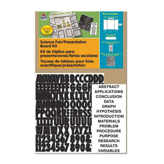 Pacon Presentation Board Project Kit with Self-Adhesive Letters