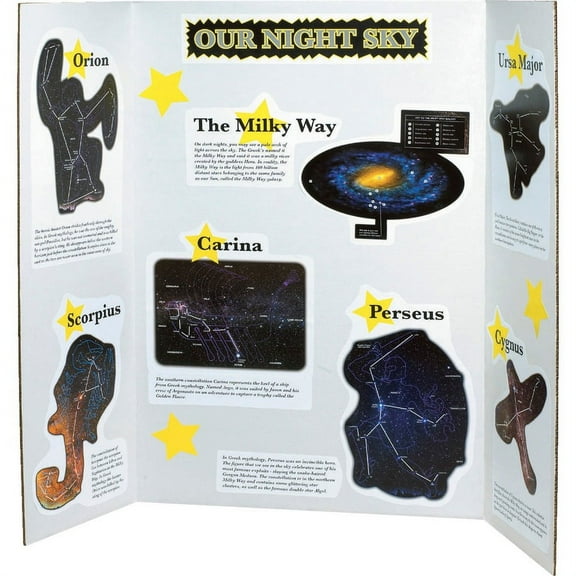 Pacon Presentation Boards - 36" Height x 48" Width - White Surface - Tri-fold, Heavy Duty - 18 / Carton | Bundle of 5 Cartons