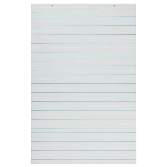 Pacon Primary Chart Pad, White, 1" Ruled Short Way, 24" x 36", 100 Sheets