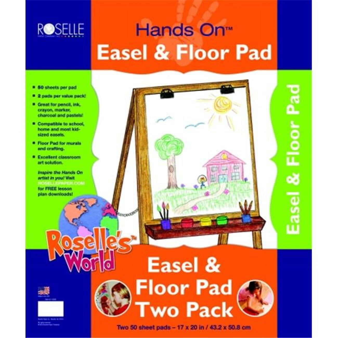 Pacon Roselle Plain Sheet Easel & Floor Pad 17 x 20 in., 50 Sheets