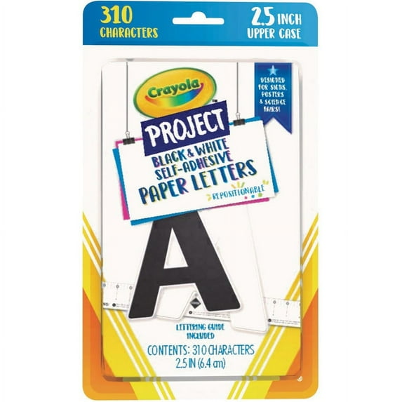 Pacon Self-adhesive Paper Letters - Self-adhesive - 2.50" Height - Black/White - Paper - 24 / Each | Bundle of 5 Each