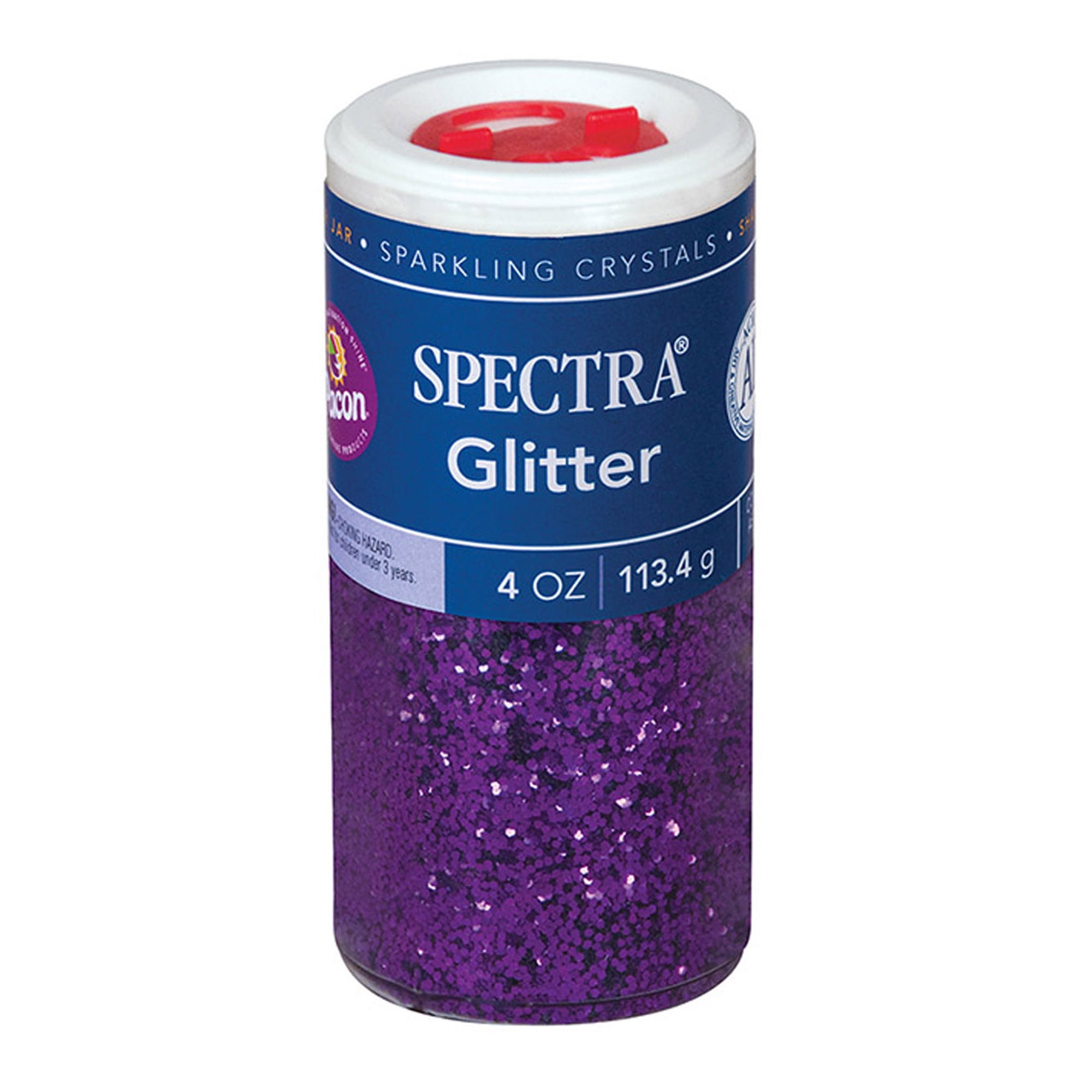 Pacon® Spectra® Glitter Sparkling Crystals, 4 oz. Jar, Purple, 6/pkg