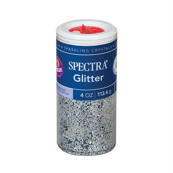 Pacon Spectra Glitter Sparkling Crystals, 4 oz., Silver