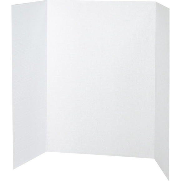 Pacon Tri-Fold Presentation Board, 40"X28", Pack of 8, White,