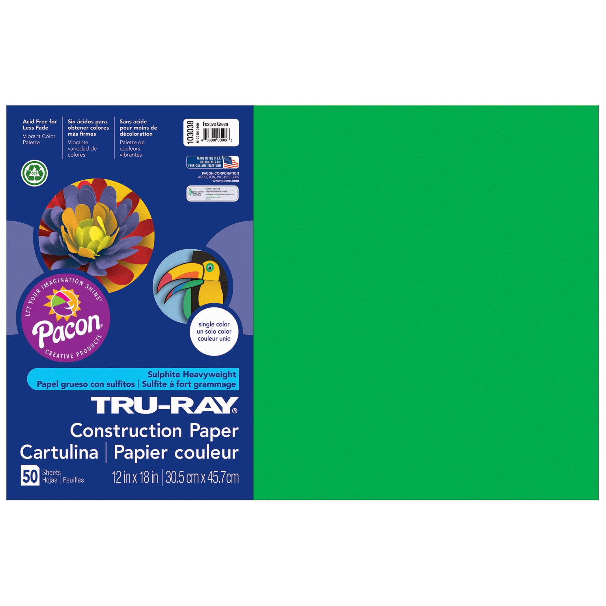 12 X 18 BLUE-GREEN CONSTRUCTION PAPER, 50 SHEETS/PACK - GRIFFIN RESA