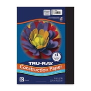 Pacon Tru-Ray Construction Paper, 50 Sheets, 9 in. x 12 in., Black