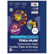 Pacon Tru-Ray Construction Paper, 50 Sheets, 9 in x 12 in, Royal Blue