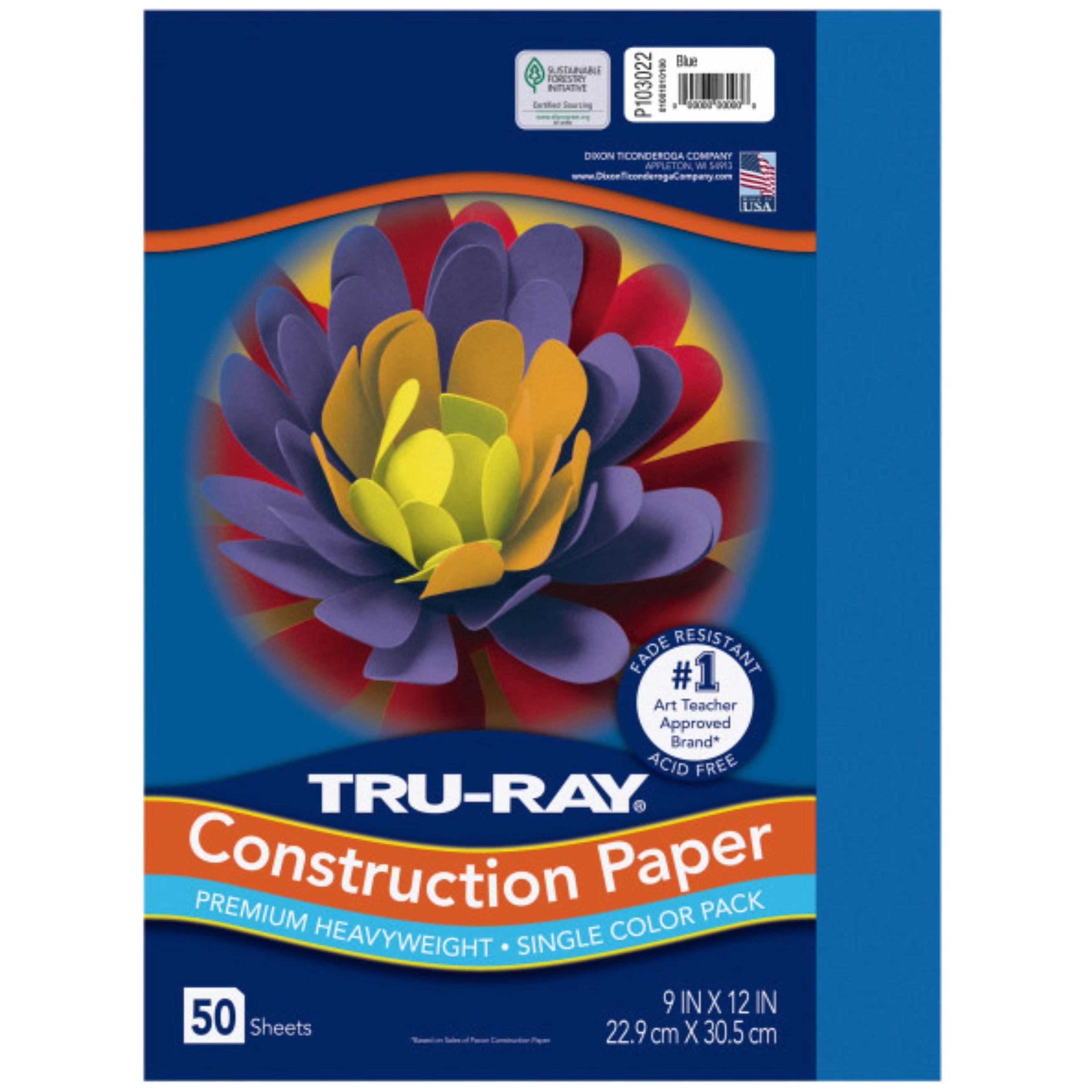 Pacon Tru-Ray Construction Paper, 9" x 12", 50 Sheets, Bundle of 4