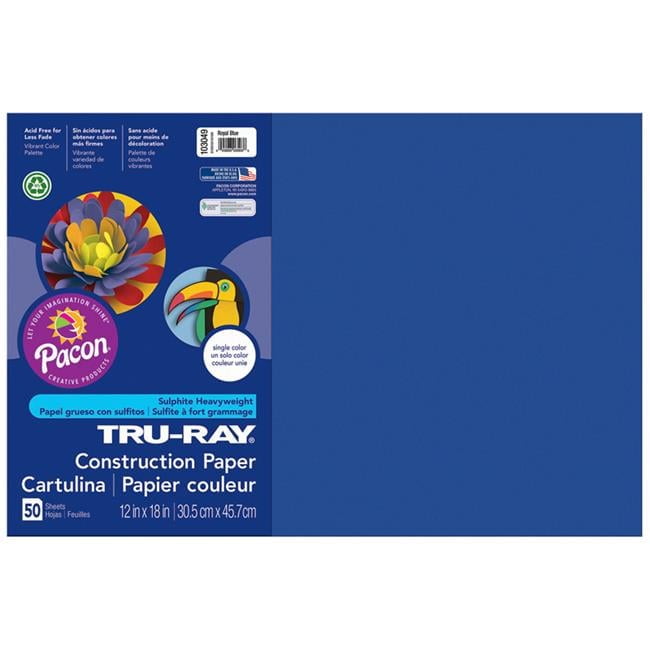 Pacon  Tru Ray Royal Blue Construction Paper - Pack of 250 Sheets