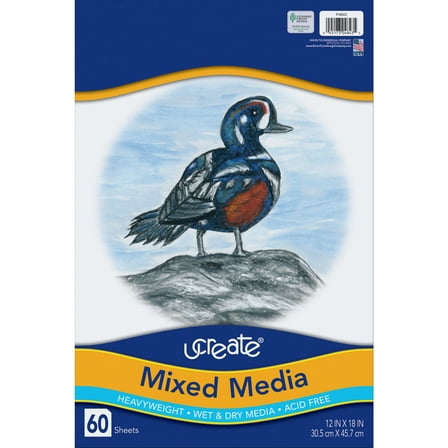 Pacon UCreate Mixed Media Art Paper, 12 in x 18 in