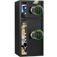 thumbnail image 1 of Pacriond Safe Box, 7.0 Cub Extra Large Home Safe Fireproof Waterproof with Backlit Keypad & Adjustable Shelf, Money Safe with Deposit Slot & Dual Alarm System, Security Box for Money Valuables, 1 of 5