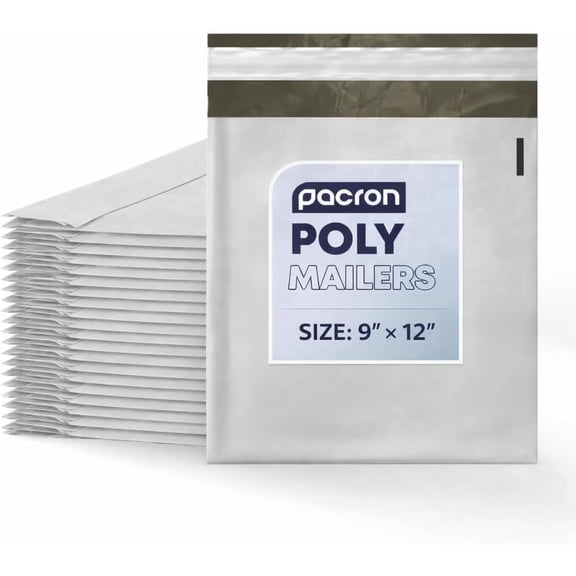 Pacron 200-Pack Poly Mailers 9x12– Waterproof Self-Seal Shipping Bags for Mailers