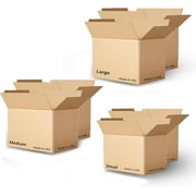 Pacron 25-Pack Cardboard Moving Boxes 11.5x8.5x21 – Durable for Shipping & Storage