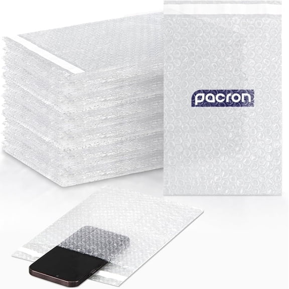 Pacron Bubble Wrap Pouches 9x12 Inch, 250 Pack - Self-Sealing Clear Bubble Pouches for Shipping, Packaging & Small Business