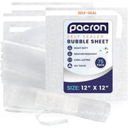 Pacron Bubble Wrap Sheets, 12 x 12 in, 75 Pack, Small Bubble, Eco-Friendly Cushioning Wrap for Shipping, Moving & Storage