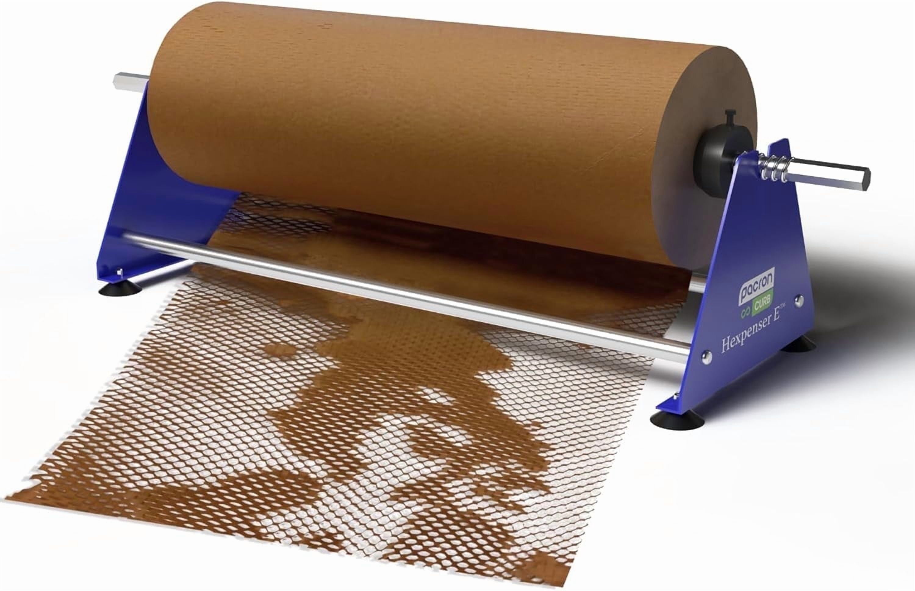 Pacron Packing Paper Roll Dispenser – Honeycomb Cushioning Wrap for Shipping, Moving & Gift Packaging – Eco-Friendly Kraft Paper Roll Dispenser – Recyclable Protective Wrap (Roll 20"x 875")