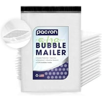 Pacron Poly Bubble Mailers 7.25x12, 50-Pack – Waterproof, Padded Shipping Envelopes
