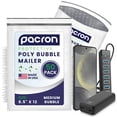 thumbnail image 1 of Pacron Poly Bubble Mailers 8.5x12, 50-Pack – Waterproof, Padded Shipping Envelopes, 1 of 6