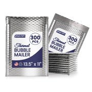 Pacron Waterproof Insulated Foil Thermal Bubble Mailers 13.5x11, 300-Pack