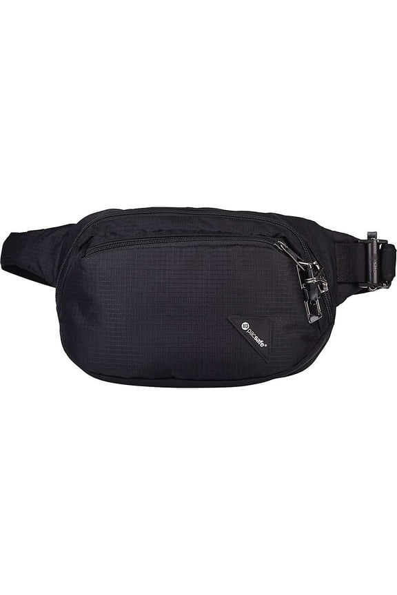 Portable Anti Theft Unisex Fanny Pack, Jet Black 4L