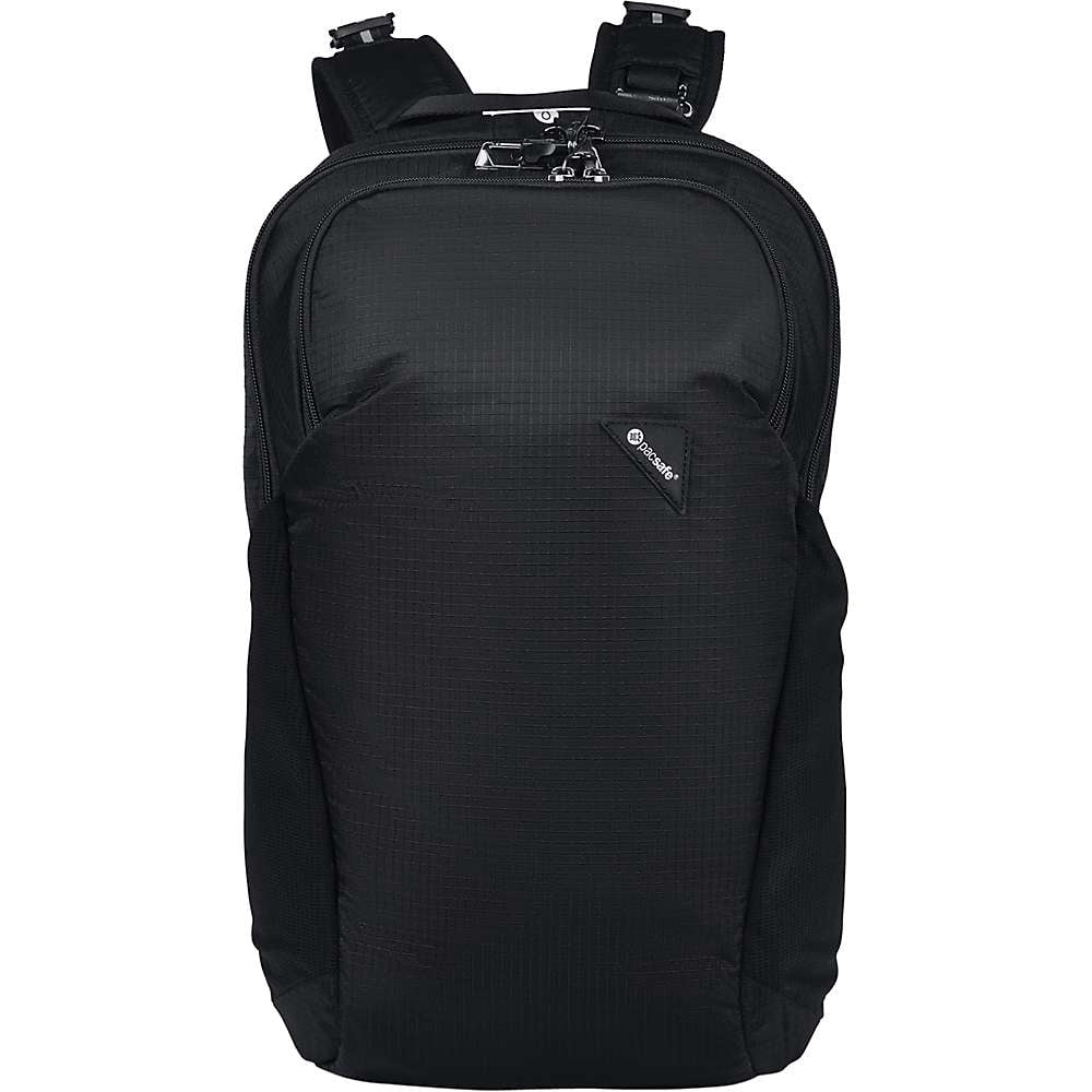 Pacsafe Vibe 20L Anti-Theft Backpack - Lockable Zippers, Cut-Resistant, Fits 13" Laptop, Jet Black