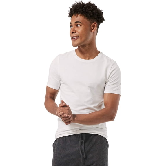 Pact Men's Organic Cotton Stretch-Fit Crew Neck Undershirt 2-pack