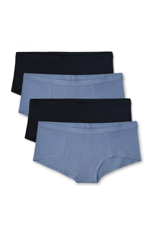 Organic Cotton Women's Everyday Boy Short Underwear, 4-Pack