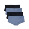 thumbnail image 1 of Pact Organic Cotton Women's Everyday Boy Short Underwear, 4-Pack, 1 of 3