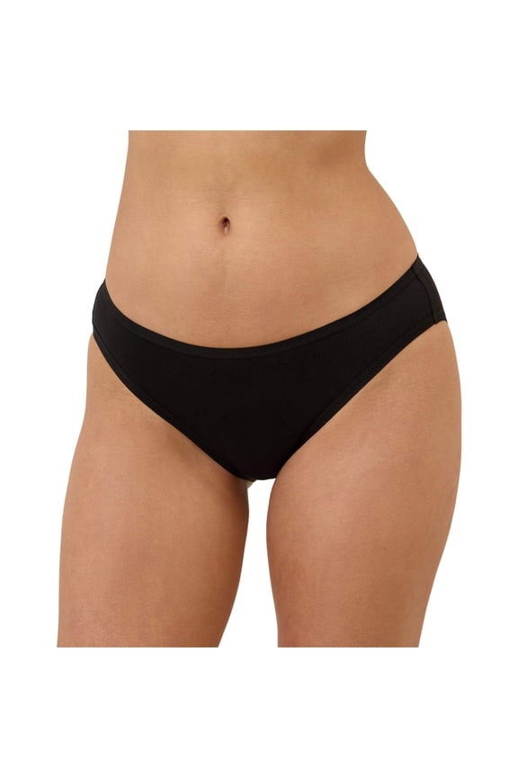 Organic Cotton Women's Everyday Classic Fit Bikini Underwear, 4-Pack
