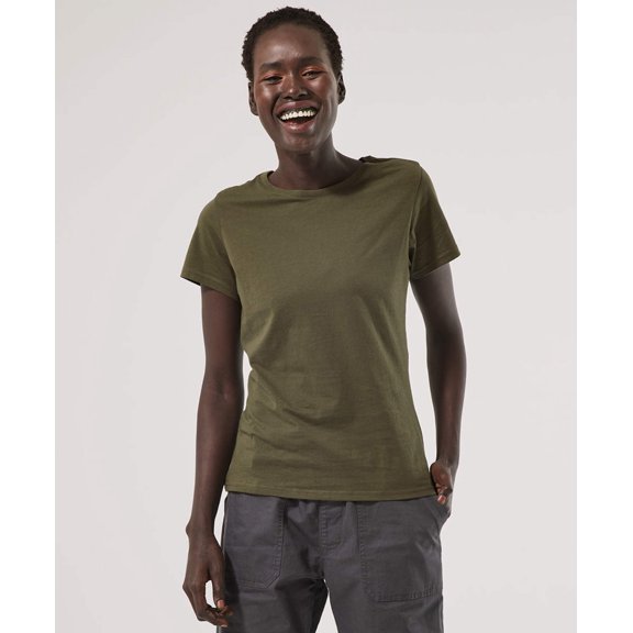 Pact Women's Organic Cotton Softspun Crew Neck Tee 5-Pack