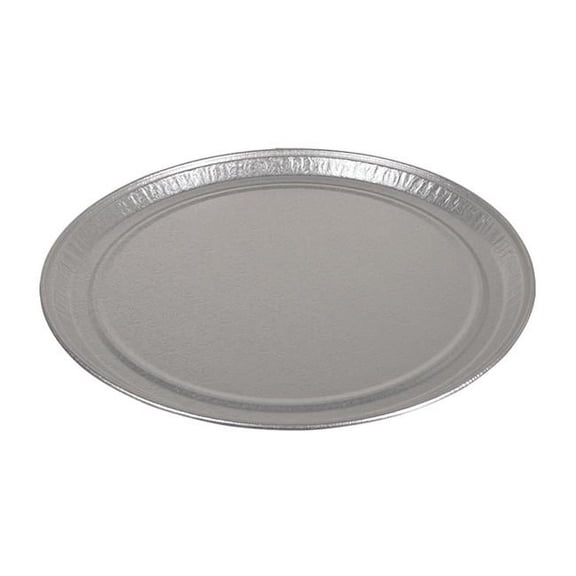 Pactiv 16" Caterware Deluxe Aluminum Round Flat Embossed Tray Silver | 50/Case
