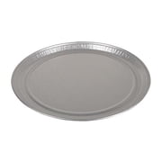 Pactiv 16 Caterware Deluxe Aluminum Round Flat Embossed Tray Silver | 50/Case